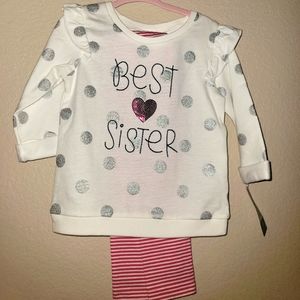 Carters best sister sweater and legging set